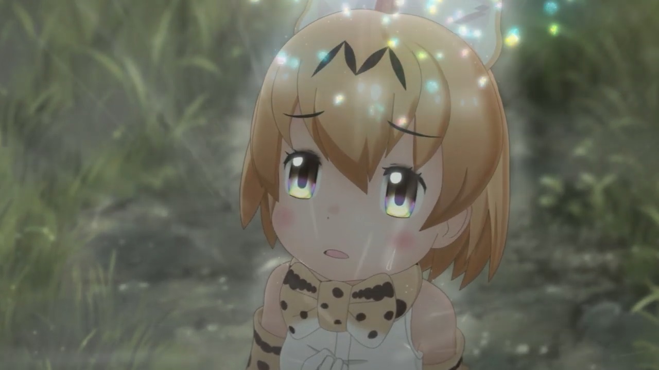 The face of Serval of Sparkle Friends in Kemono Friends 3 commercial.