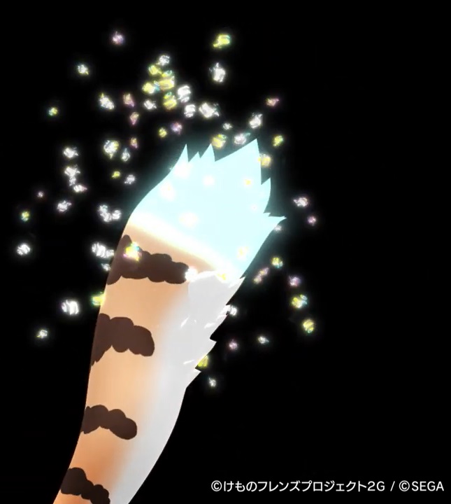 The tail of Serval of Sparkle Friends from Chokotto Anime Kemono Friends 3 episode 10.