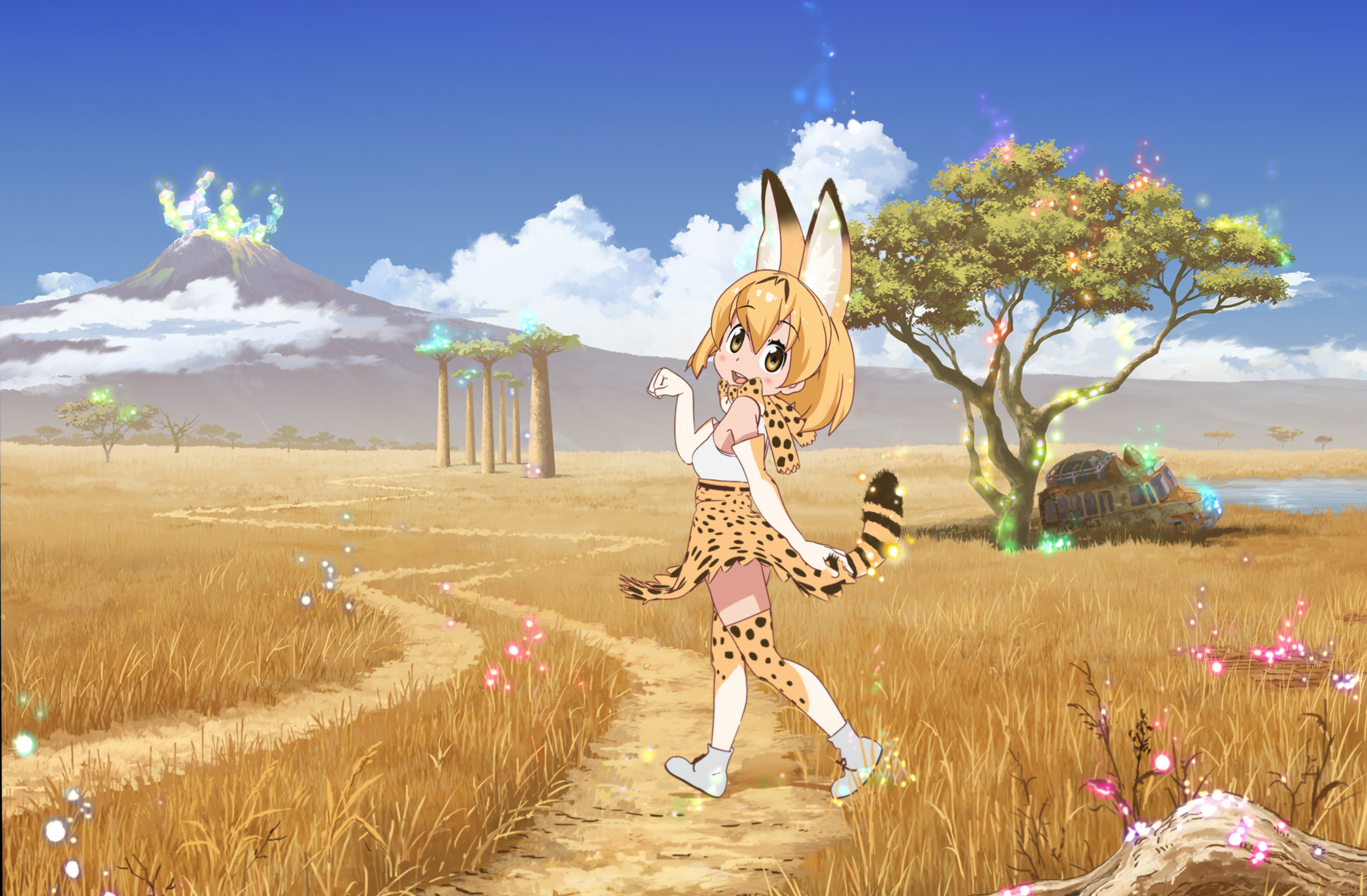 Serval in the Savanna Area of the 2017 anime.