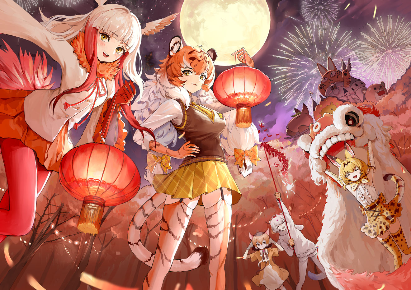 Kemono Friends Kingdom official art for Chinese New Year 2022.