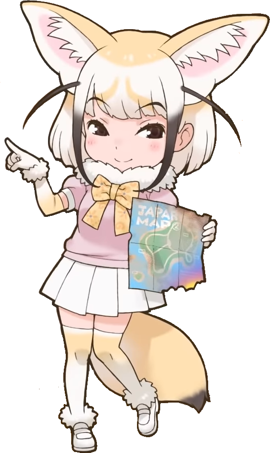 Fennec's art from the Safari Drive promotional video, based on her voice actor, Kana Motomiya.
