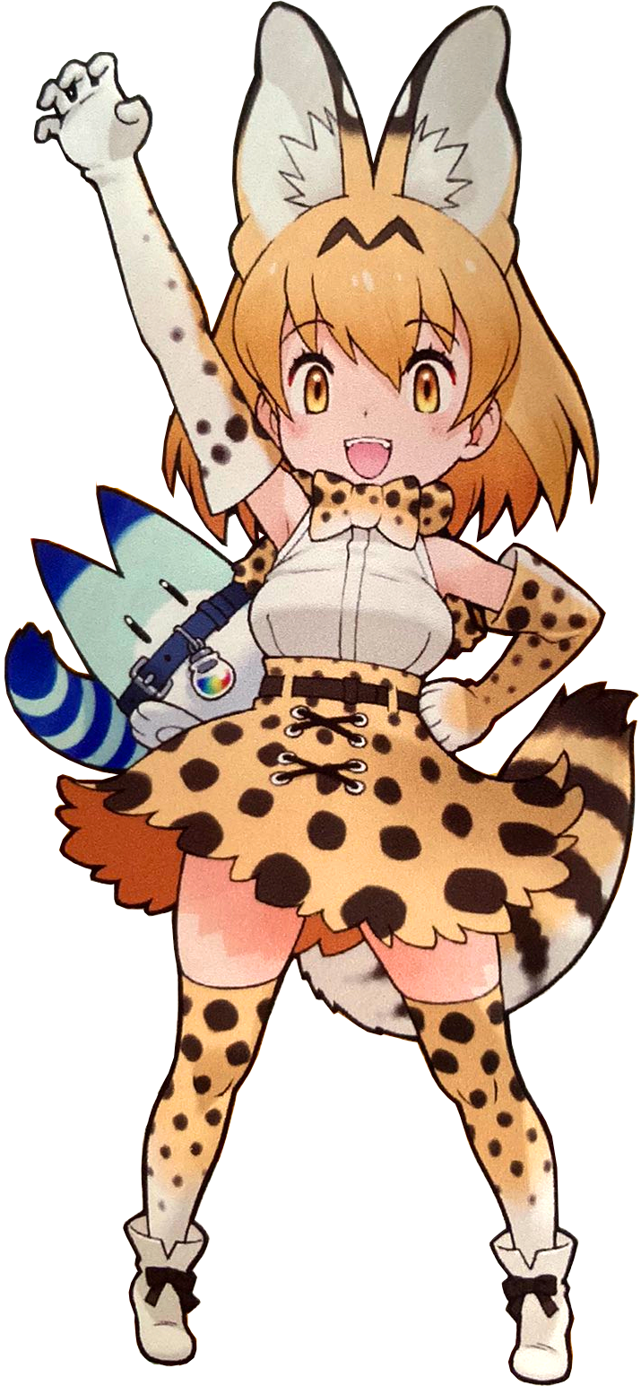 Serval and Lucky Beast keychain from Kemono Friends 3 3rd Anniversary shop, featuring an alternate design of Lucky Beast.