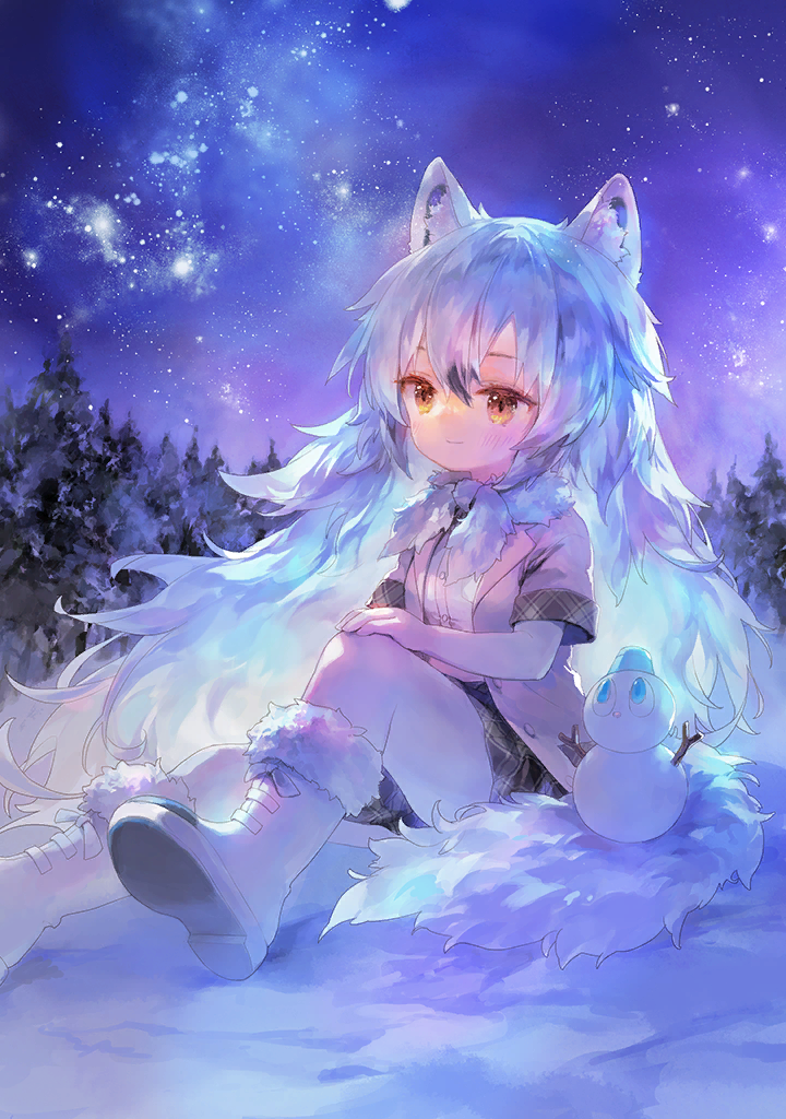 anime white wolf