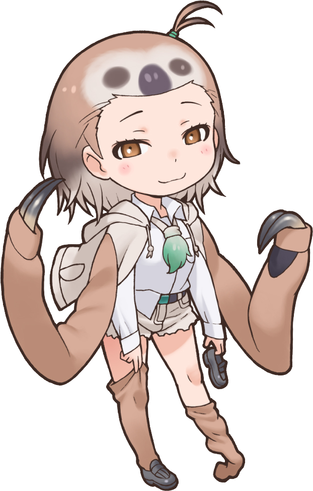 Pale-throated Sloth - Anime Girl With Sloth Clipart - Large Size Png Image  - PikPng